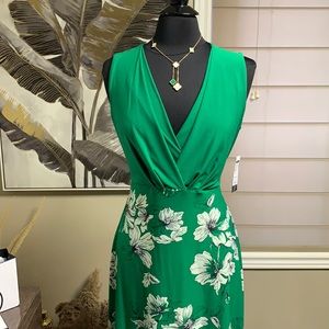 INC Green Floral Dress